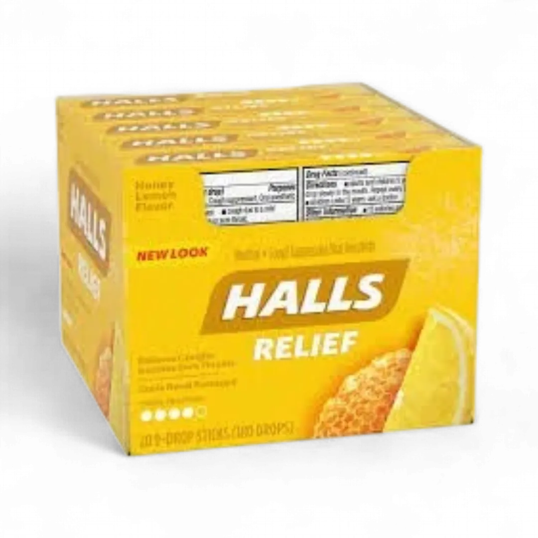 Halls Honey Lemon 20 Count