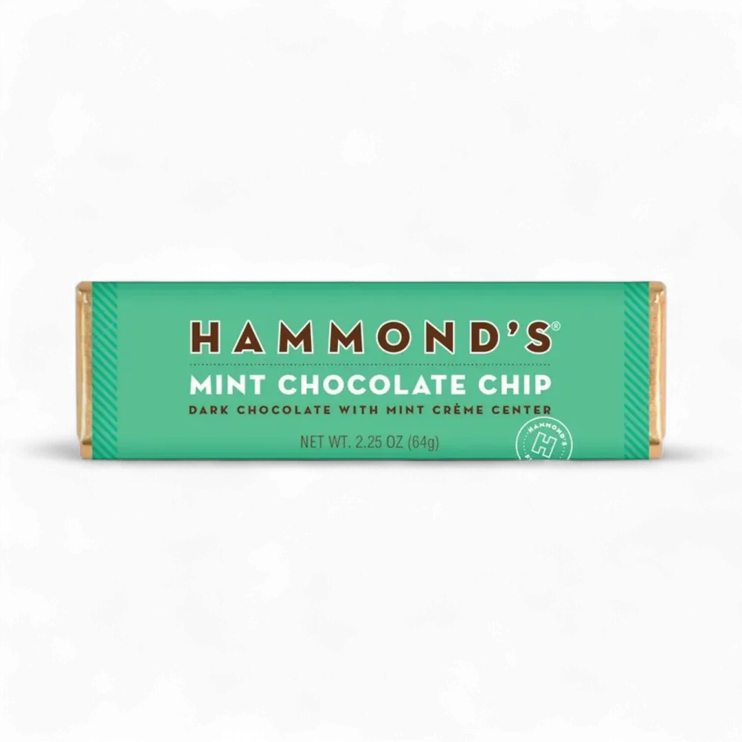 Hammond's Mint Chip Dark Chocolate Bar 2.25 oz 12 ct