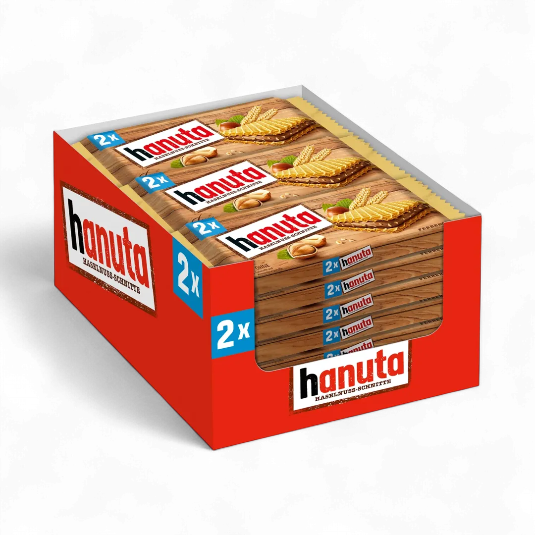 Hanuta Bars Import 18 Ct 1.55 Oz Tray