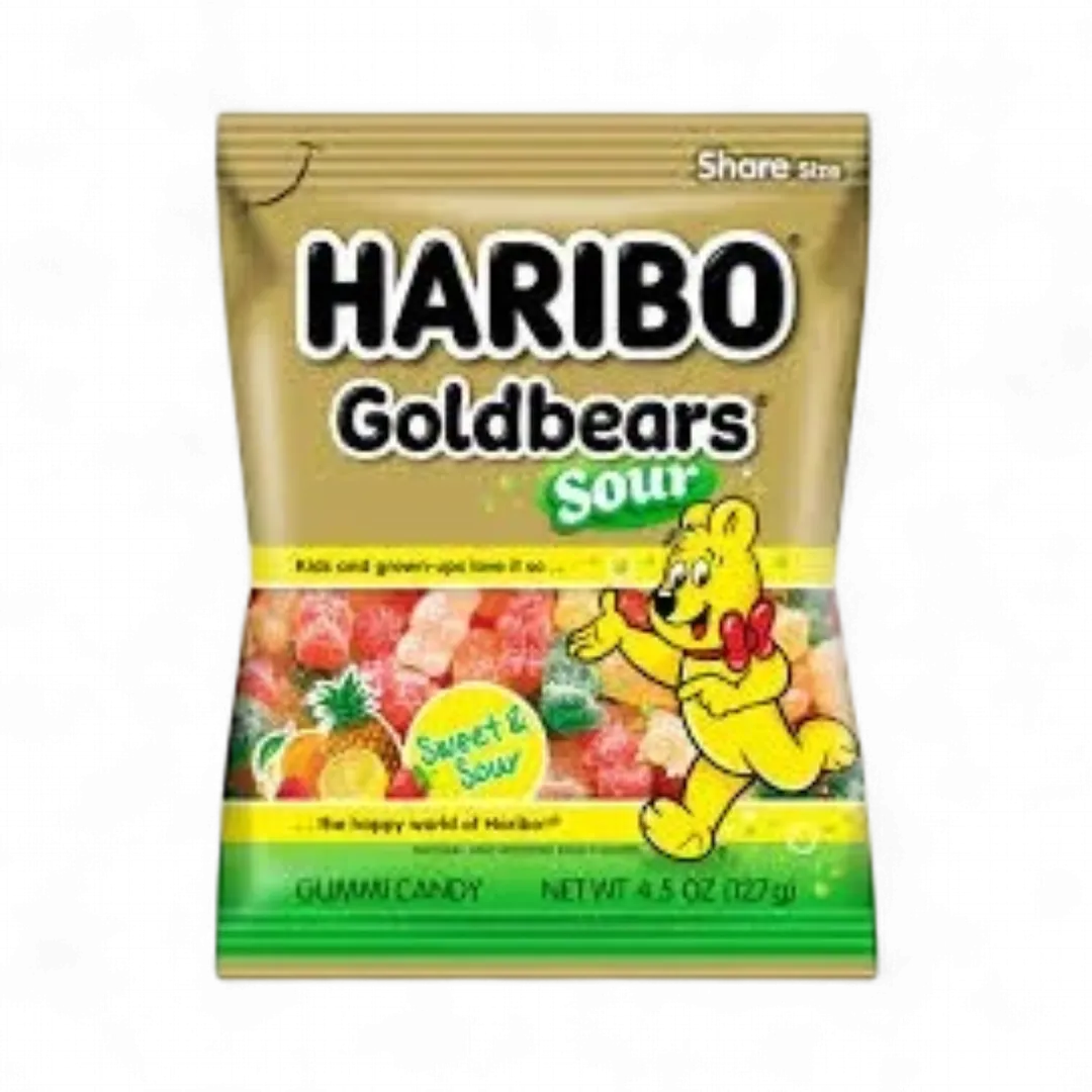 Haribo 4.5 Oz Sour Goldbears Peg Bag