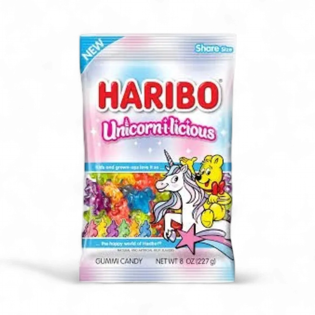Haribo Unicorn-i-licious Peg Bag 12 Count 5 Ounce Each