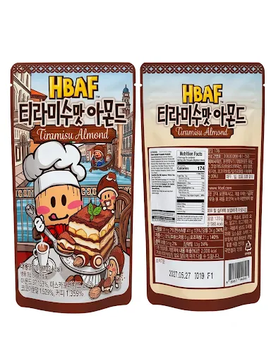 HBAF Korea Import Tiramisu Covered Almonds 4.23oz 5ct