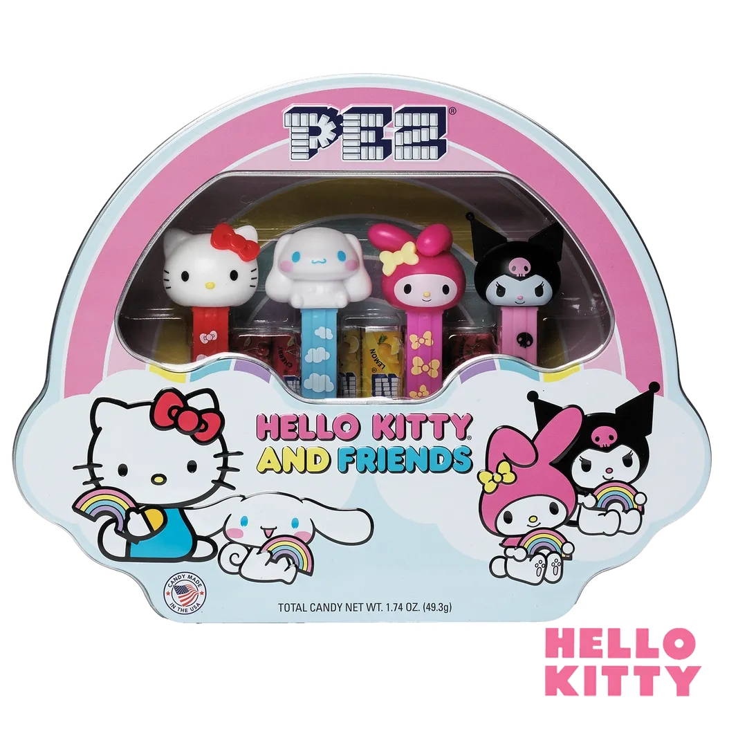 Hello Kitty & Friends PEZ Gift Tin 4 Dispensers Limited Edition