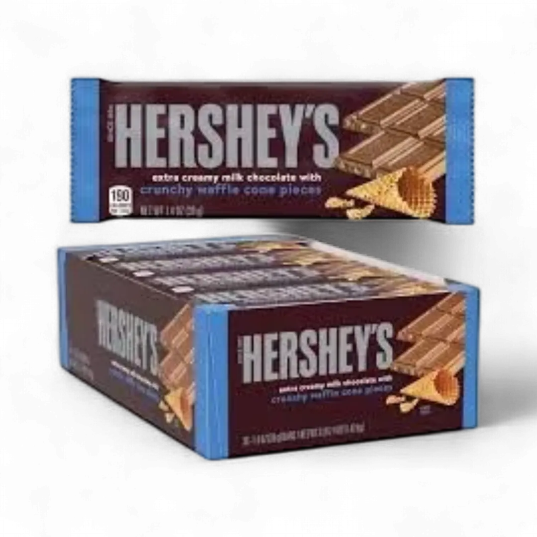 Hershey’s Milk Chocolate Crunchy Waffle Cone Box 1.4 Ounce 36 Count