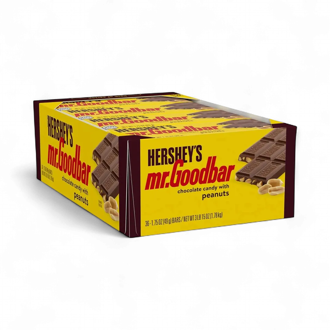 Hersheys Mr. Goodbar Chocolate Candy Bar with Peanuts 36 Count 1.75 Ounce