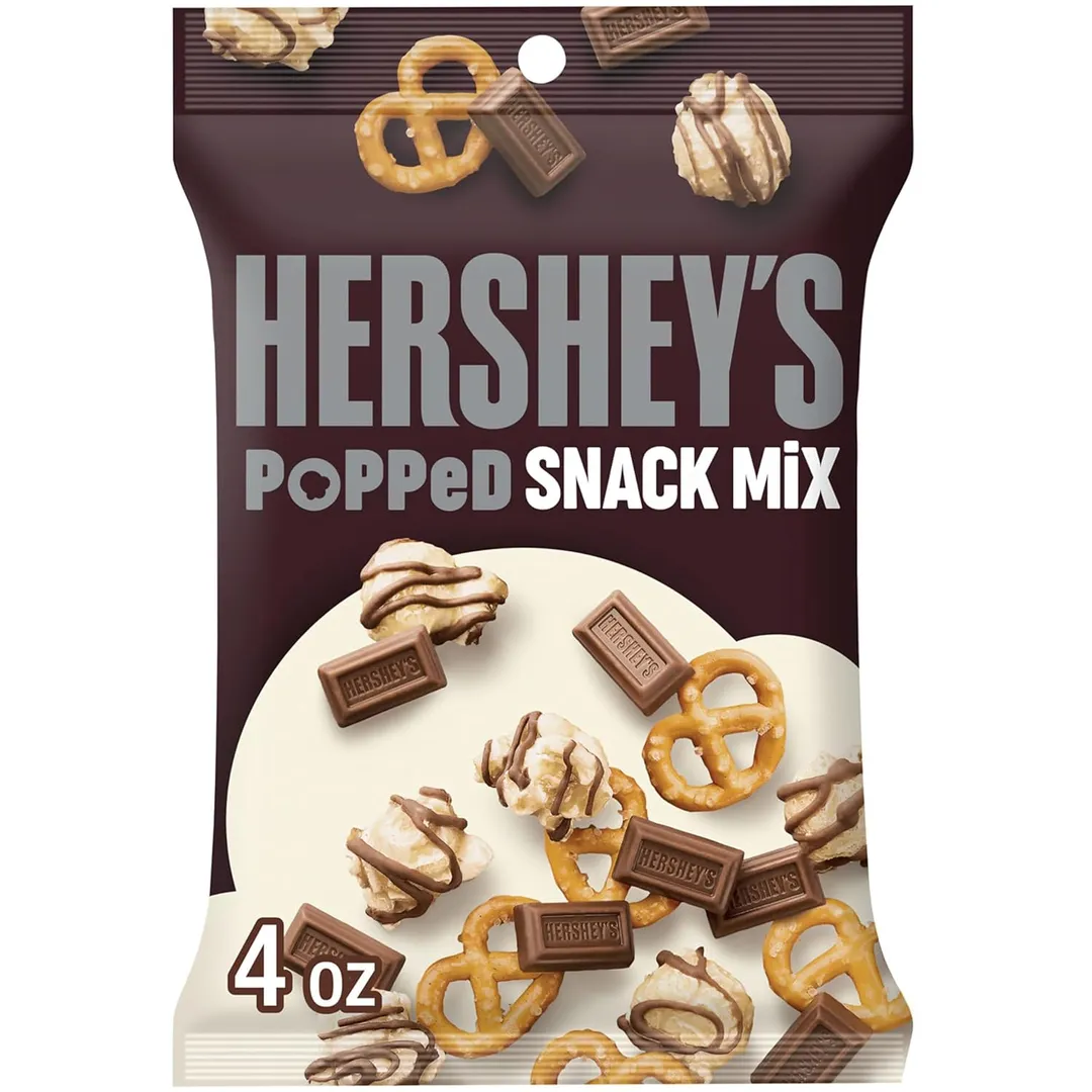 HERSHEY'S Snack Mix Popped Peg Bag 4.25 oz 12 ct