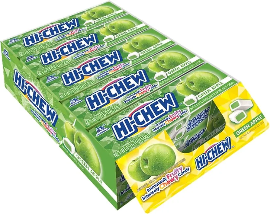Hi Chew 15 Ct 1.76 Oz Green Apple Gum Tray
