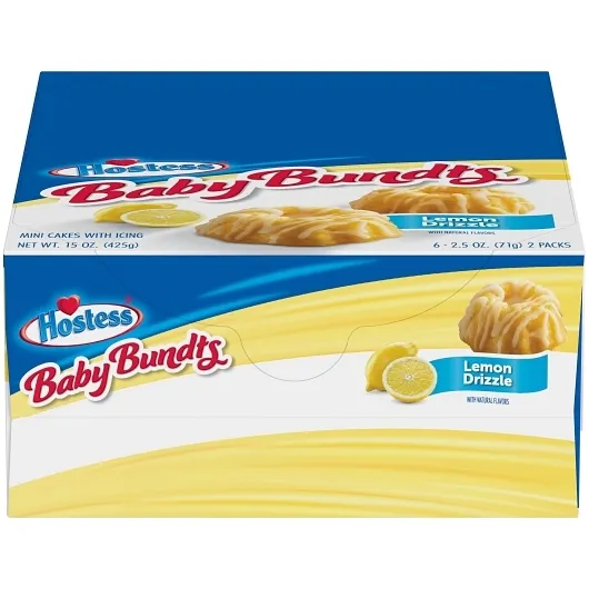 Hostess Lemon Drizzle Baby Bundt Cakes 6ct Single Serve