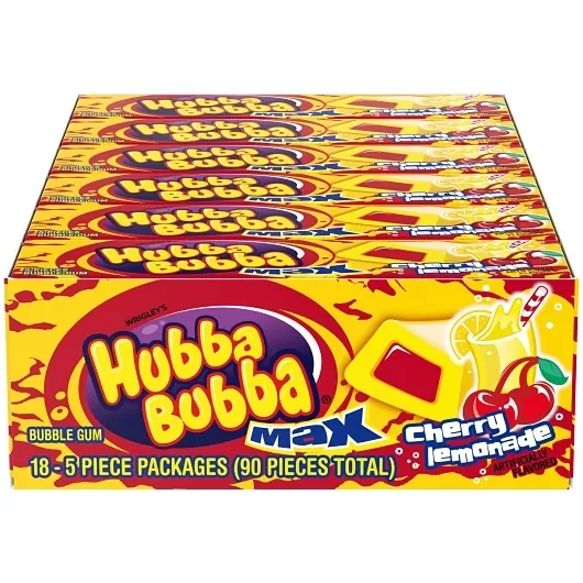 Hubba Bubba Max Cherry Lemonade Gum 18ct