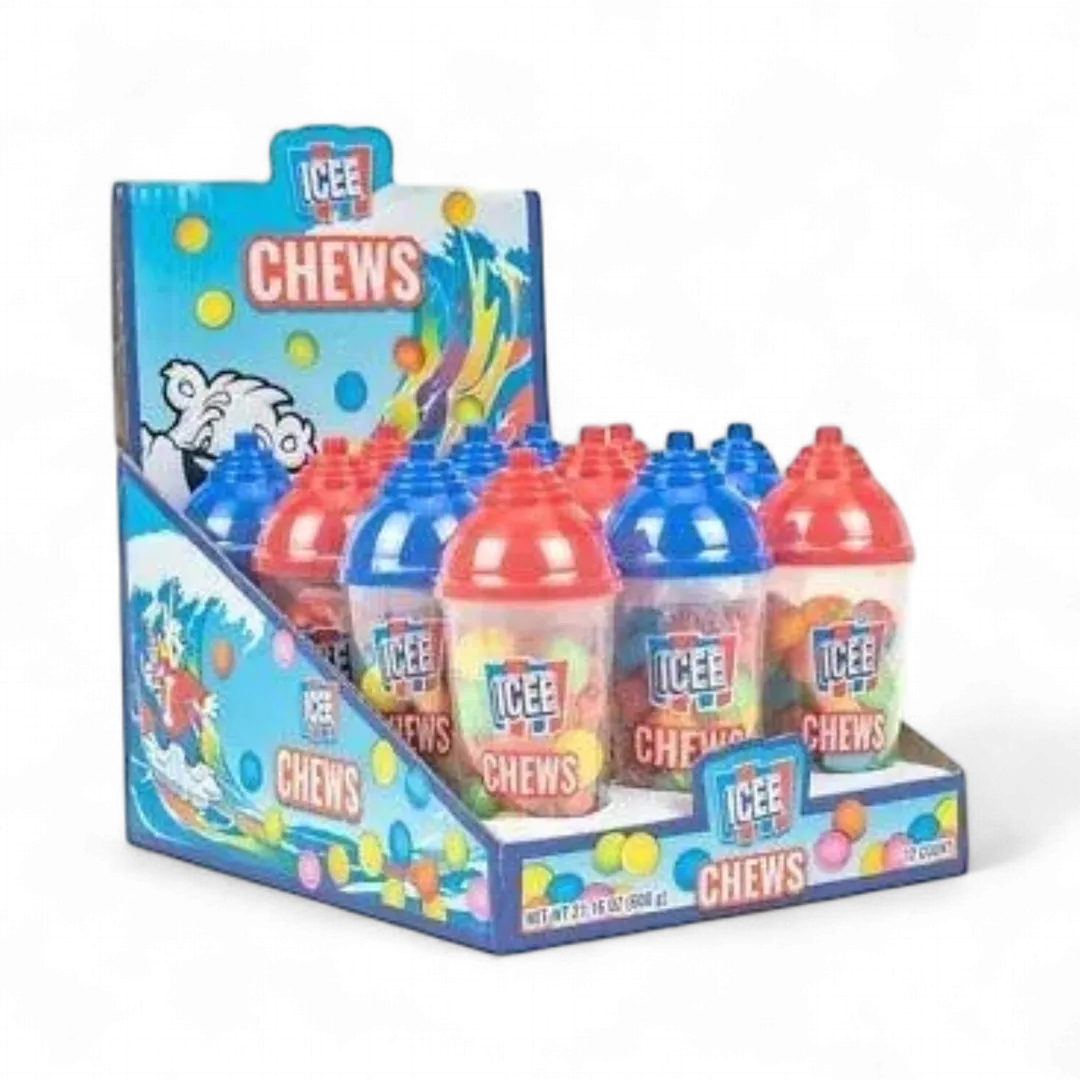 Icee Chews Gummy Candy Cup 12 Count 1.76 Ounce Tray