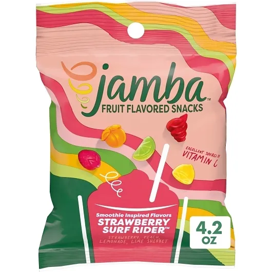 Jamba Strawberry Surf Rider Fruit Snacks 4.2 oz 12ct