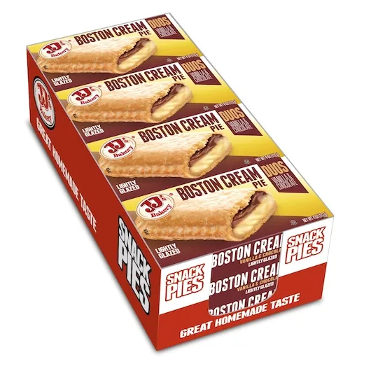 JJ Pie Boston Cream Pie 4 oz 12 ct
