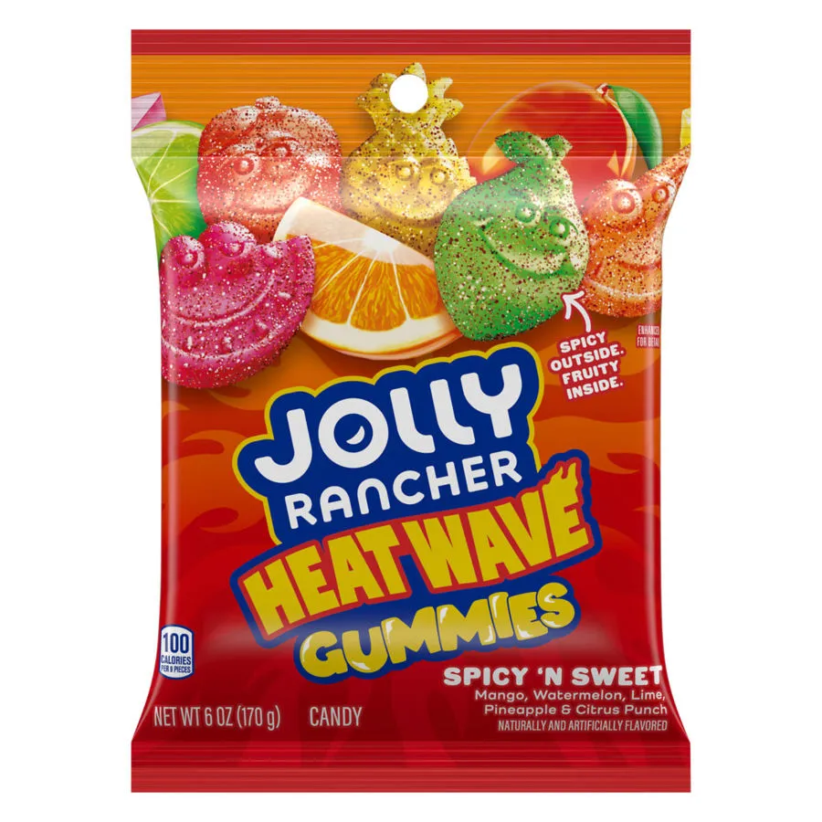 JOLLY RANCHER Gummies Peg Heat Wave Spicy 'n Sweet 6oz 12ct