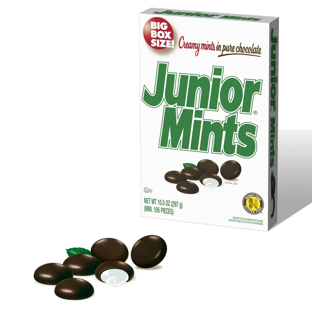Junior Mints Dark Chocolate Candy BIG Box 10.5 oz 6 ct