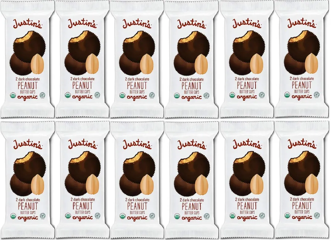 Justin's Dark Chocolate Peanut Butter Cups 1.4 oz 12 ct