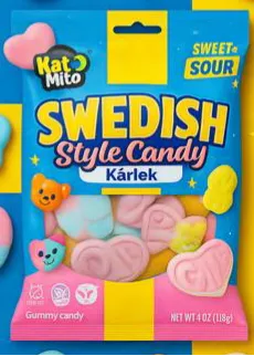 Kato Mito Swedish Style Lovely Dream Gummy Candy 4 oz 12 ct Tray