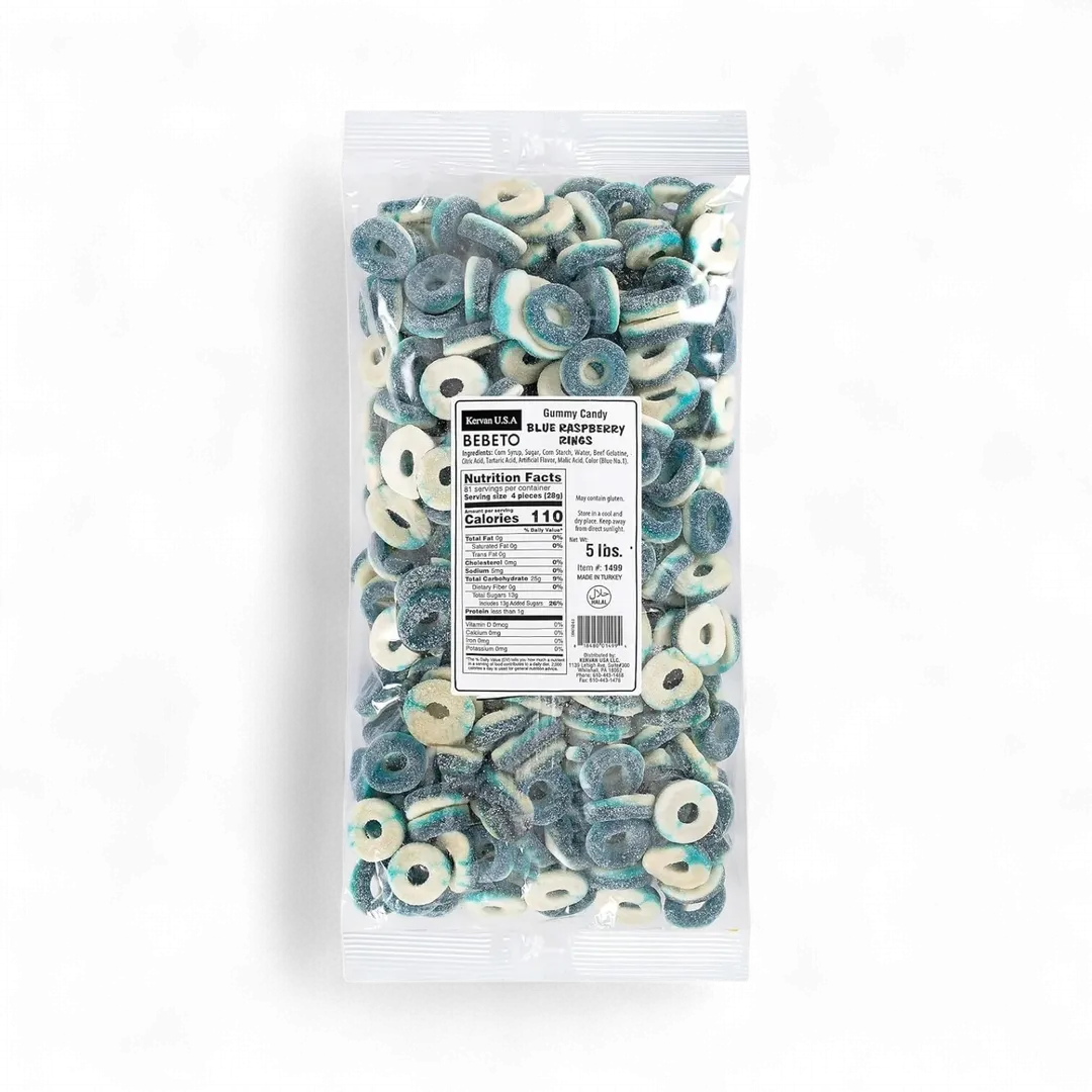 Kervan Blue Raspberry Rings 5 Pound Bag