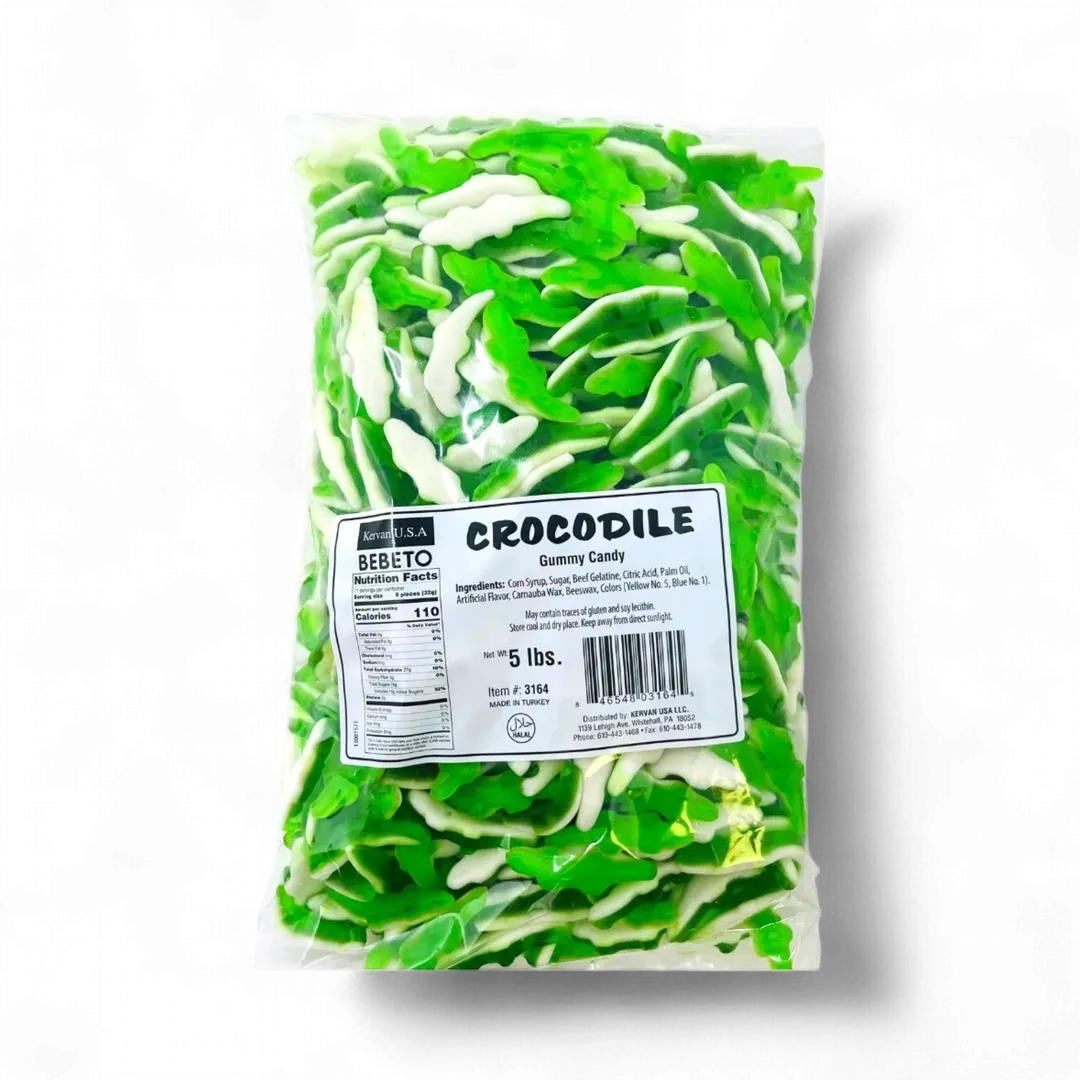 Kervan Crocodile Alligators Gummy 5 Pound Bag Bulk