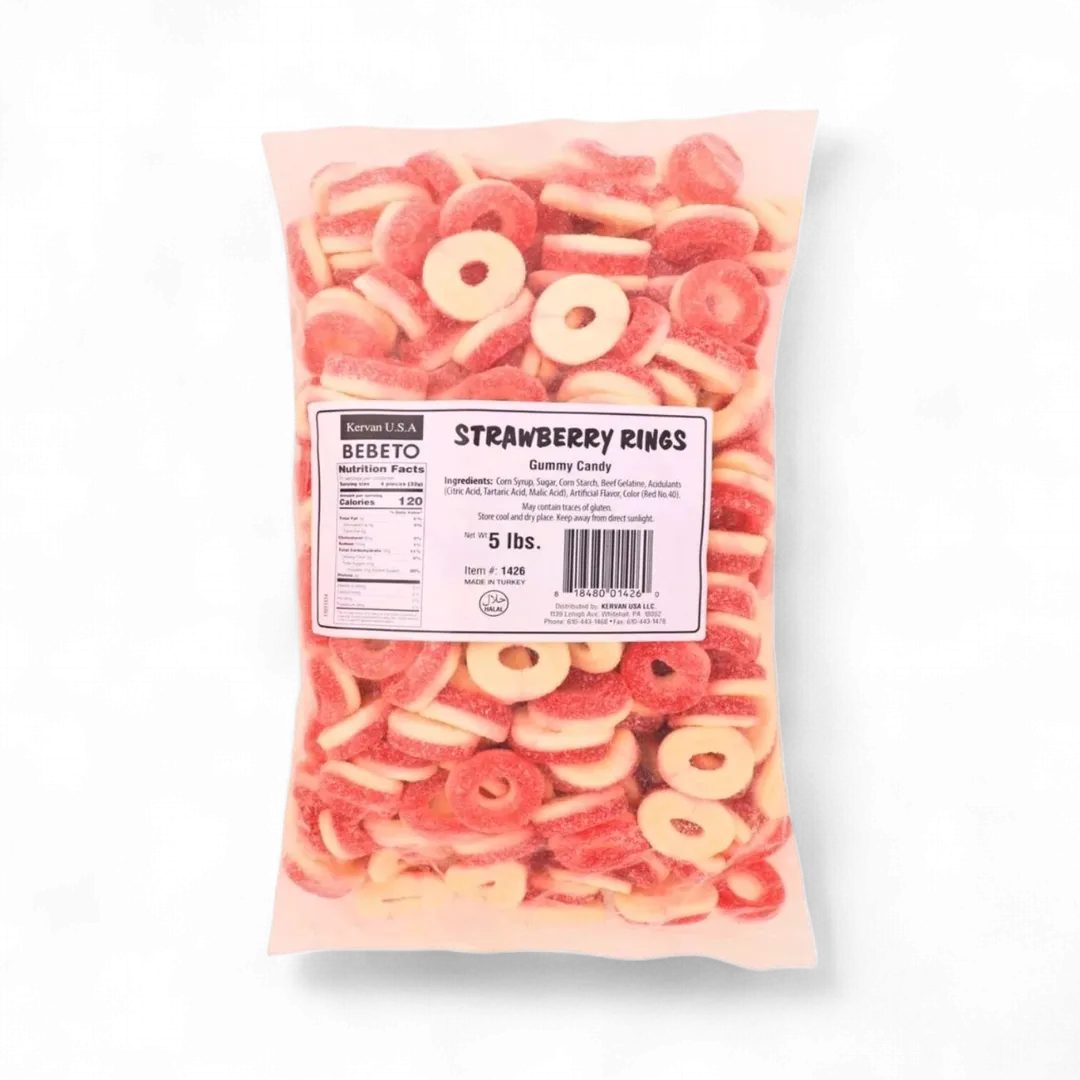 Kervan Strawberry Rings 5 Pound bag