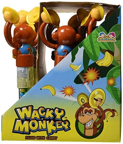 Kidsmania 12 Ct 0.42 Oz Wacky Monkey Candy Filled Toys