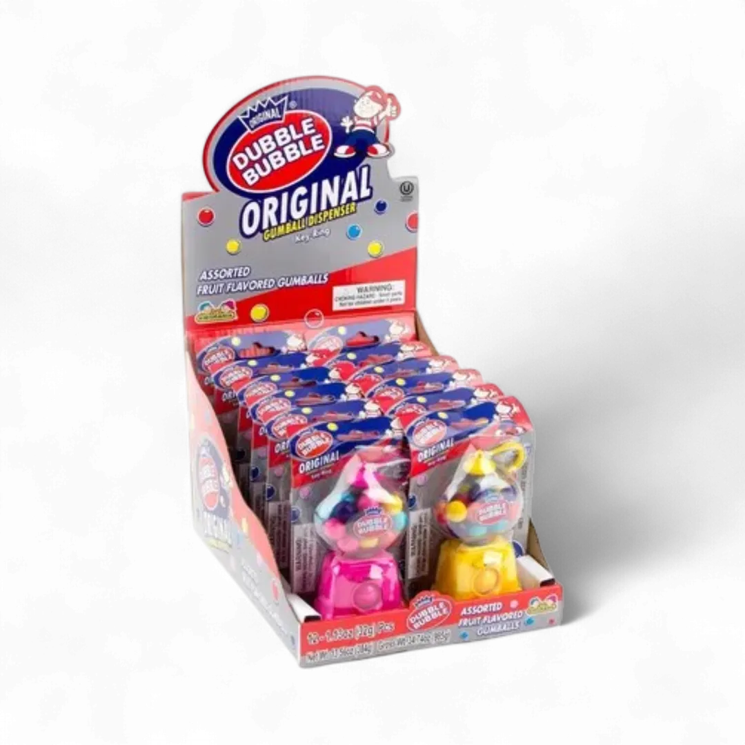 Kidsmania Gumball Dispenser Key Ring 12 Count 1.13 Ounce Each