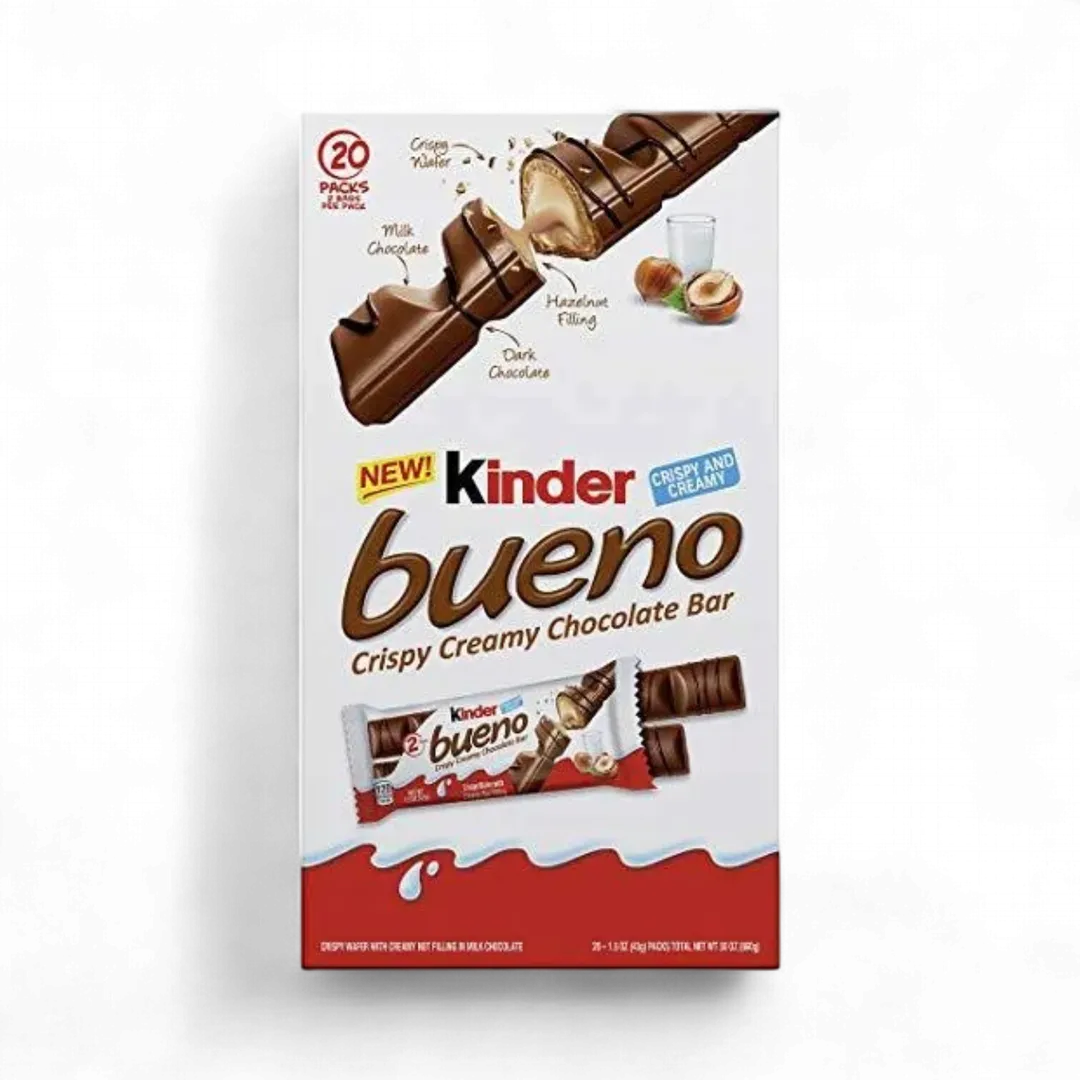 Kinder Bueno Single Size Original 20 Count 1.5 Ounce Tray