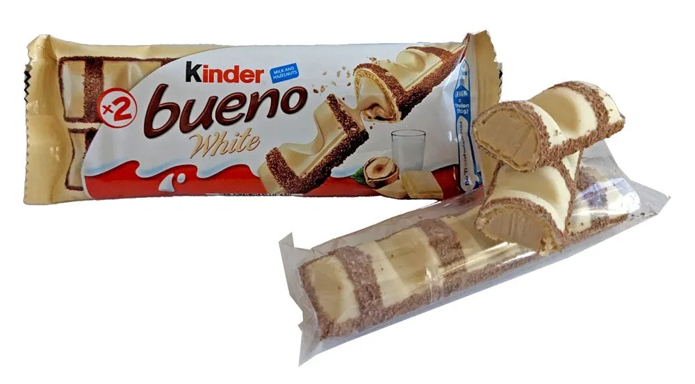 Kinder Bueno White Hazelnut Bar 39 gram 30 ct Tray
