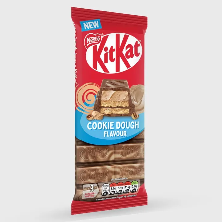 Kit Kat UK Import Cookie Dough Chocolate Blocks 3.5 oz 15 ct Tray