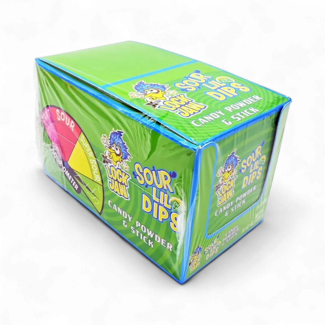 Kokos Lock Jaw Sour Candy Powder and Stick 36ct Box 0.31 Ounce