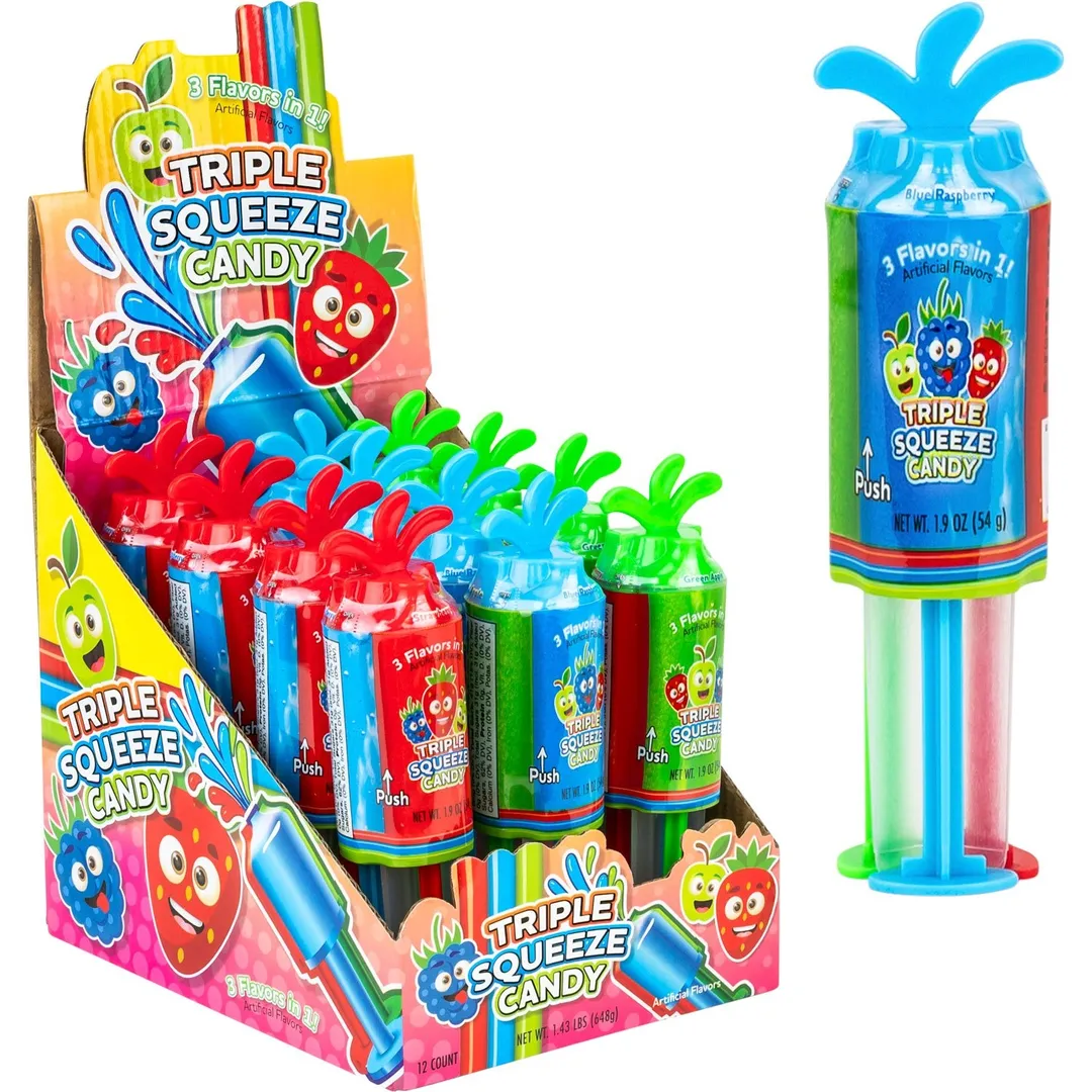Koko's Triple Squeeze Candy 3 Flavor Gel Candy 1.9oz 12ct