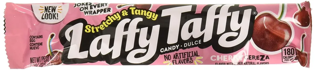 Laffy Taffy Candy Bars Cherry Stretchy Tangy 1.5 oz 24 ct