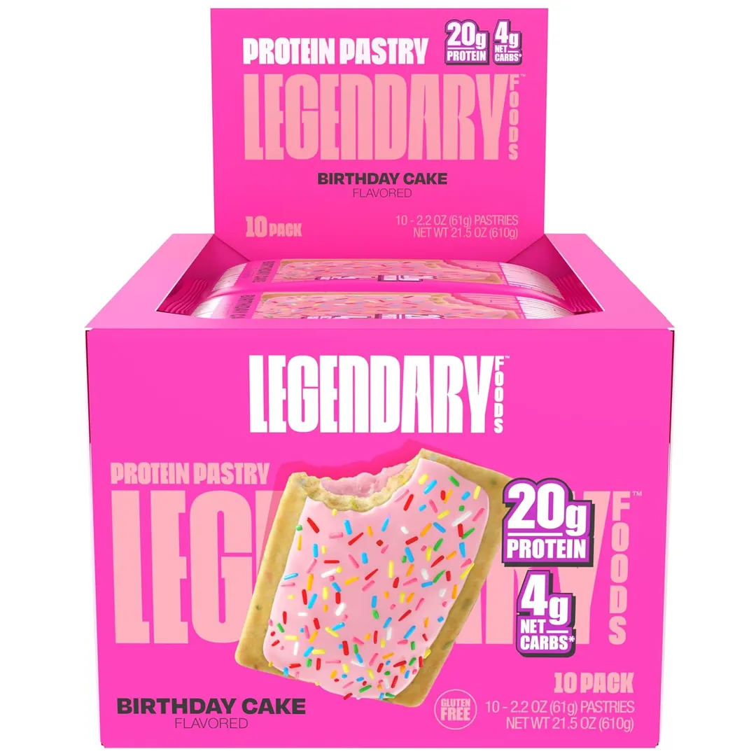 Legendary Protein Pastry Keto BIrthday Cake 10 ct Tray