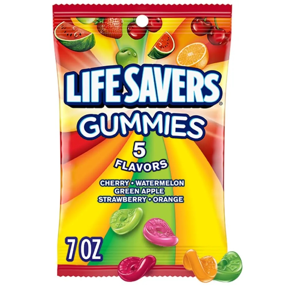 Lifesavers Gummies 5 Flavors Original Peg Bag 7 oz Peg Bag 6 ct
