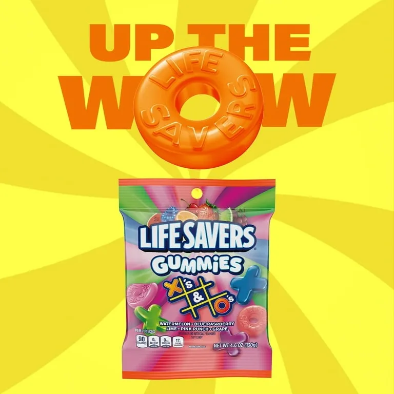 Lifesavers Gummies XO X & O Peg Bag 4.6 oz 12 ct
