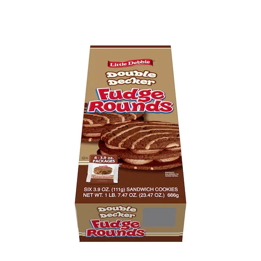 Little Debbie Double Decker Fudge Rounds 3.9 oz 6 ct
