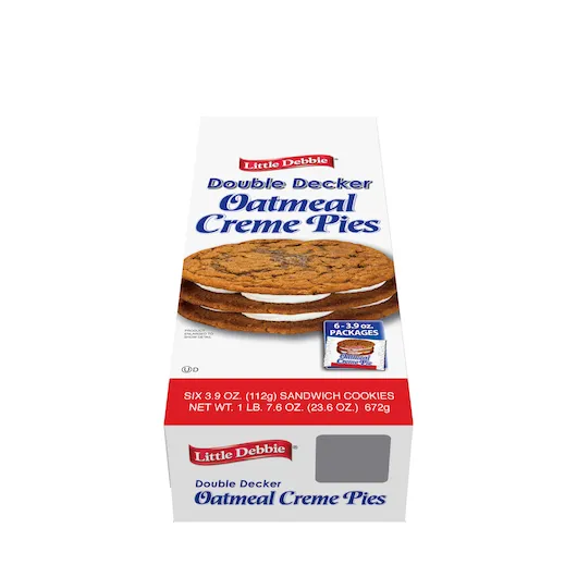 Little Debbie Double Decker Oatmeal Creme Pie Rounds 3.9 oz 6 ct