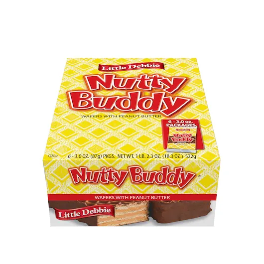 Little Debbie Nutty Buddy Bar 3 oz 6 ct