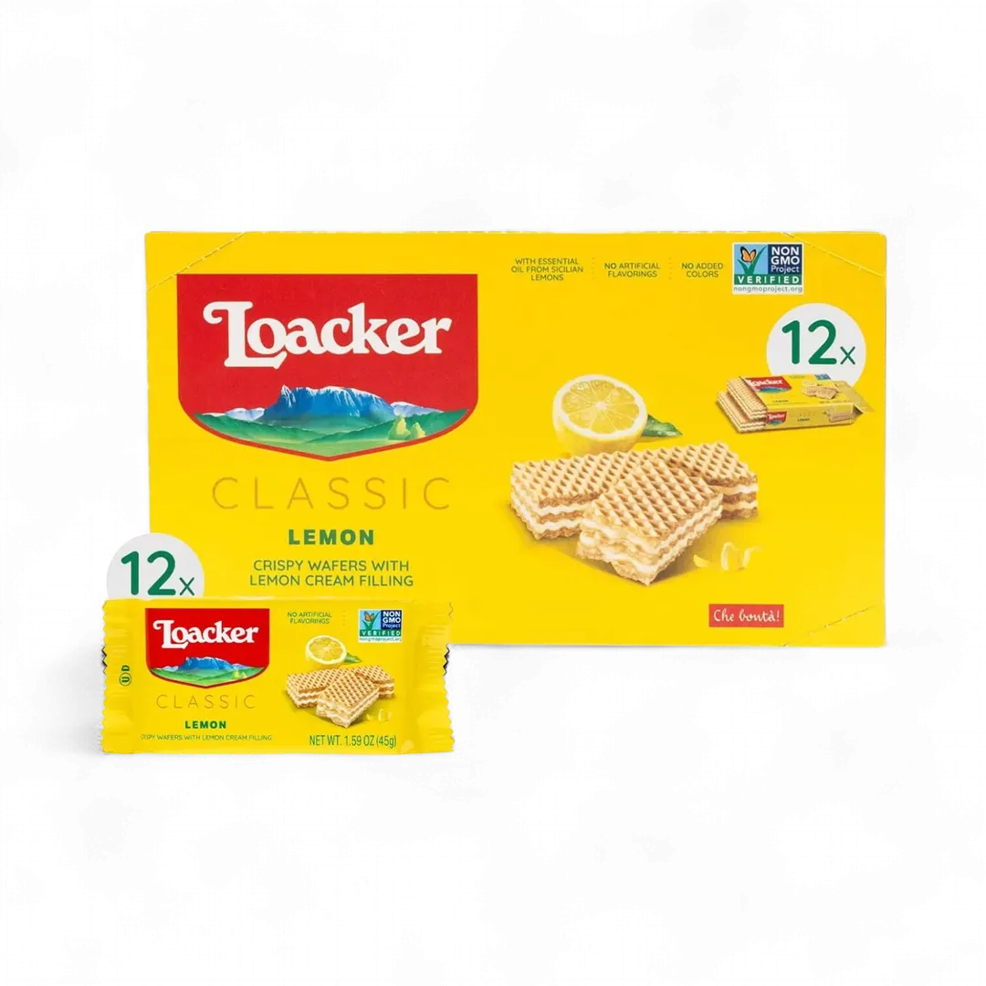 Loacker Classic Lemon Wafers 1.59oz 12ct Tray