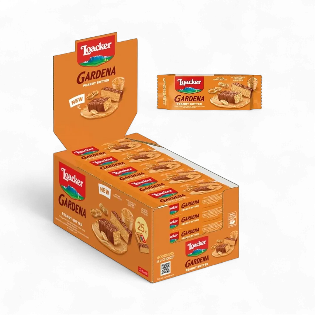 Loacker Gardena Cookie Wafer PEANUT BUTTER 1.34 oz 25 ct