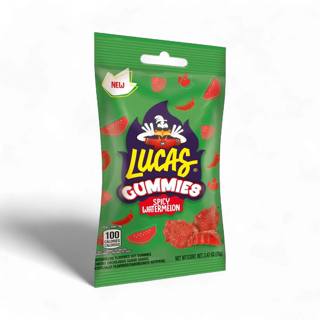 Lucas Gummies 4.58 Oz Bag Spicy Watermelon Mexican Candy