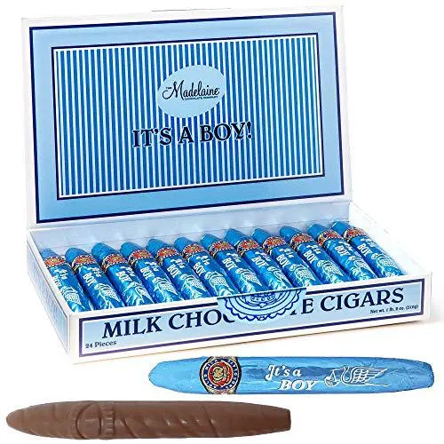 Madelaine Chocolate It's A Boy Milk Chocolate Cigars, Box of 24
