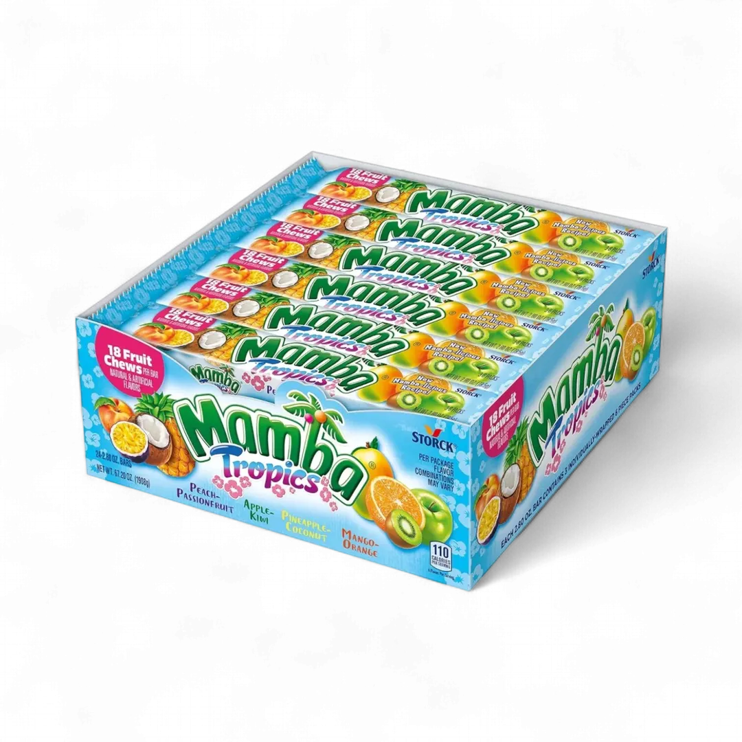 Mamba Tropics Chews 24 Count 2.80 Ounce
