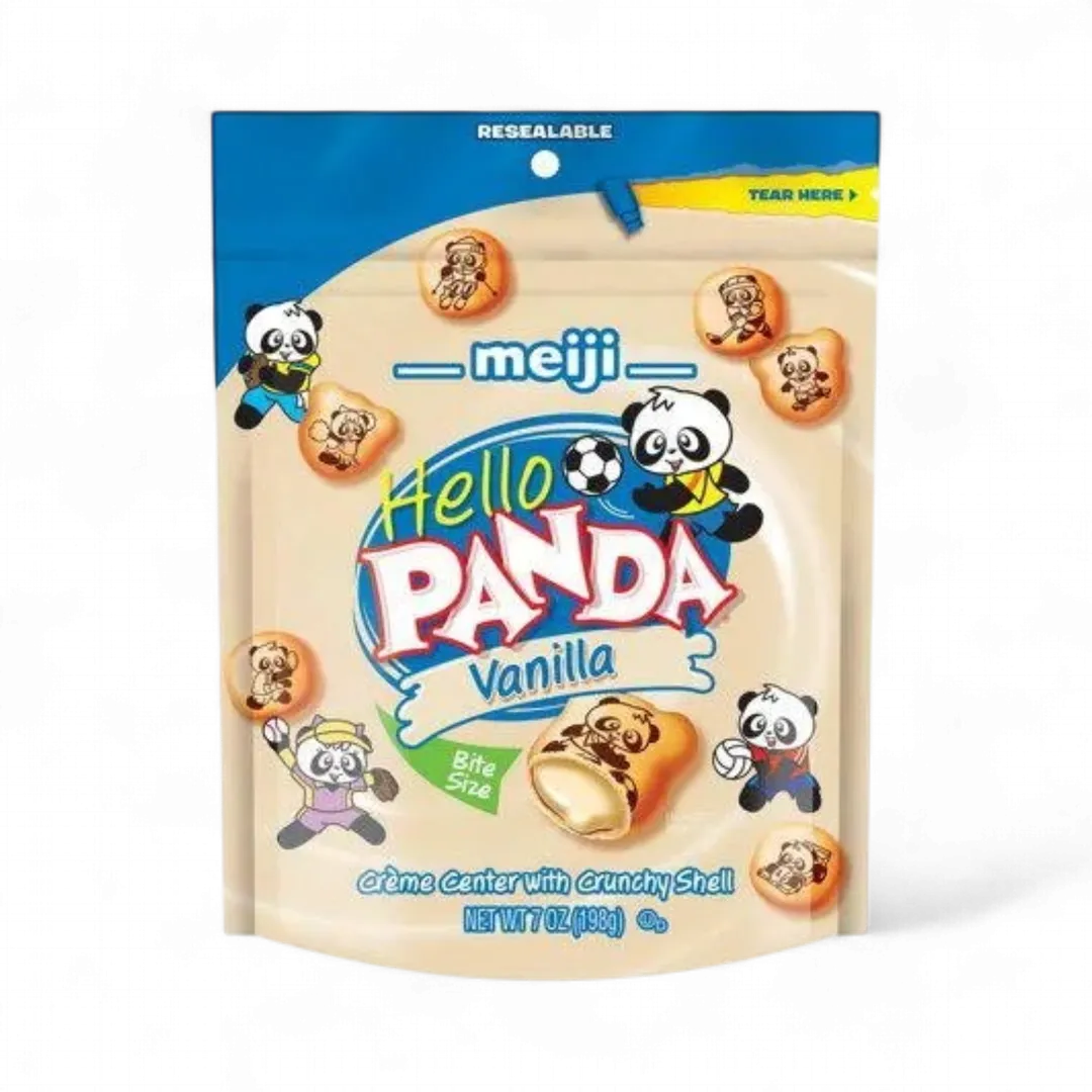 Meiji Hello Panda 6 Count 7 Ounce Each Creme Center with Crunchy Shell
