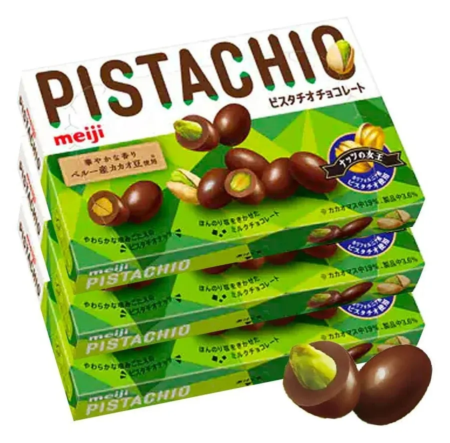 Meiji Japan Import Peruvian Chocolate covered Pistachios 35g 10ct