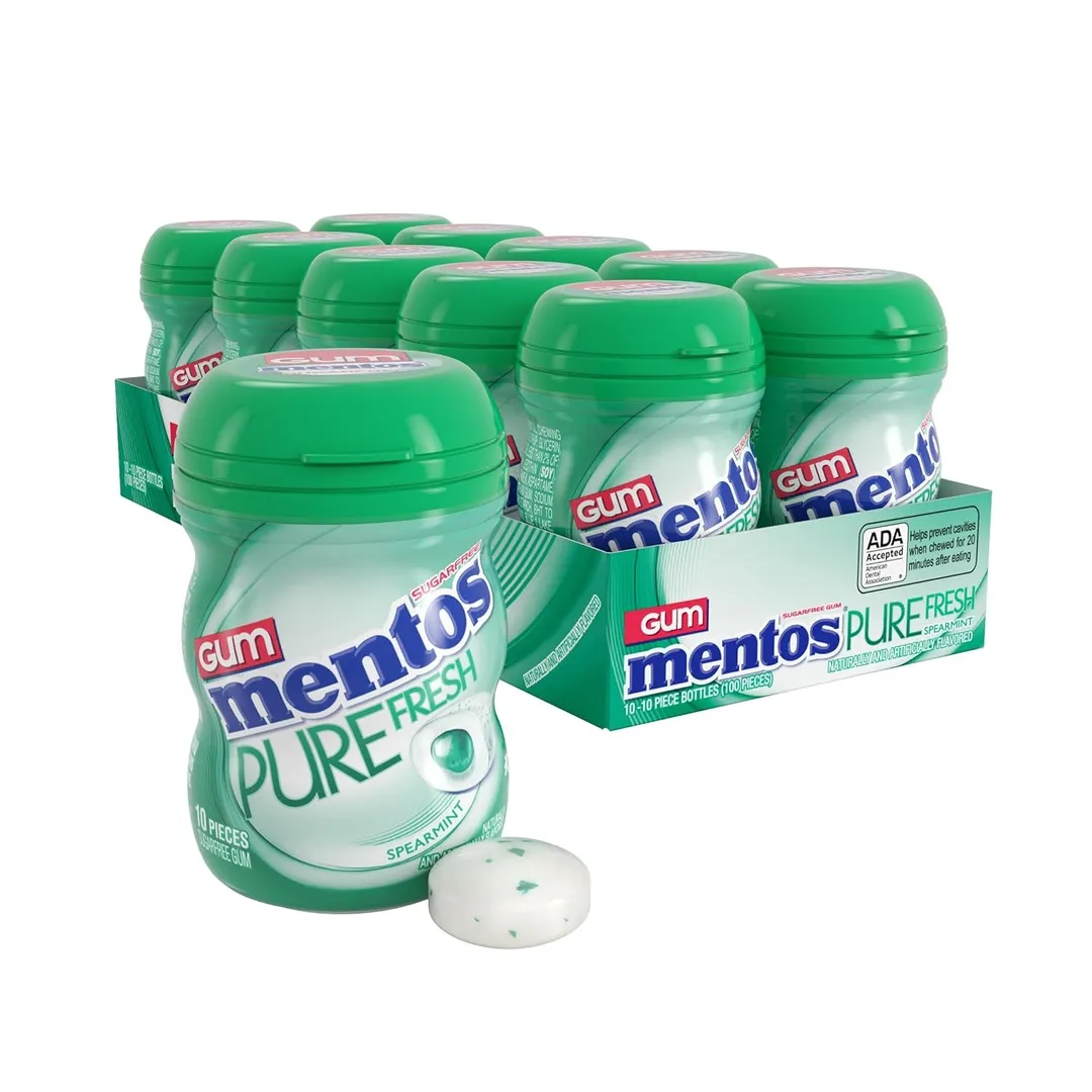 Mentos Pure Fresh NANO Gum Cup Spearmint 10 Piece 10 Packs Copy