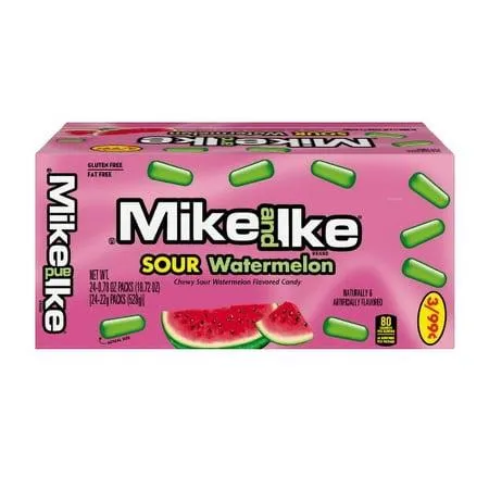 Mike and Ike Sour Watermelon 0.78 oz 24 Count