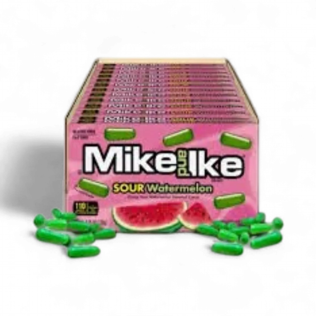 Mike And Ike Sour Watermelon Theater Box 12 Count 4.25 Ounce
