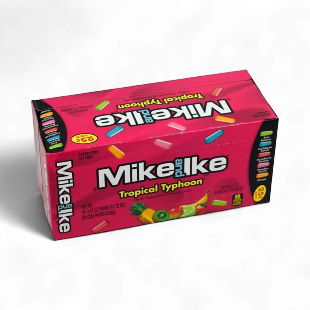 Mike and Ike Tropical Typhoon Ounce 24 Count 3/99 Cent Pre Priced .078 Ounce