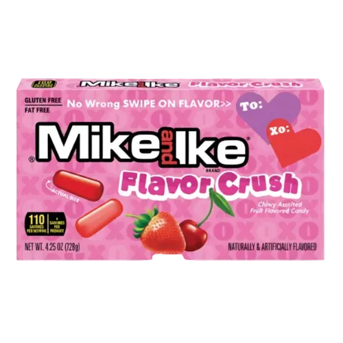 Mike & Ike Valentine Flavor Crush Candy Theater Box 4.25oz 12ct
