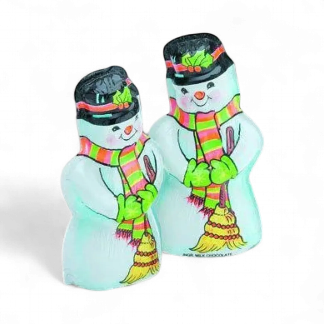 Milk Chocolate Foil Wrapped Snowman 12 Pieces 1.5 Ounce
